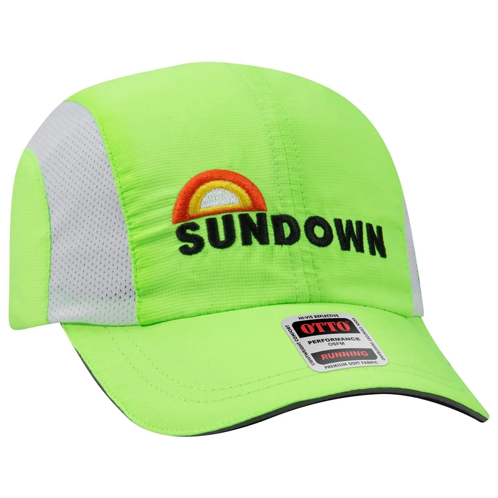 OTTO 133-1240 Reflective 6 Panel Running Cap - Char. Gray - Char. Gray / 6 1/2’’ - 7 5/8’’