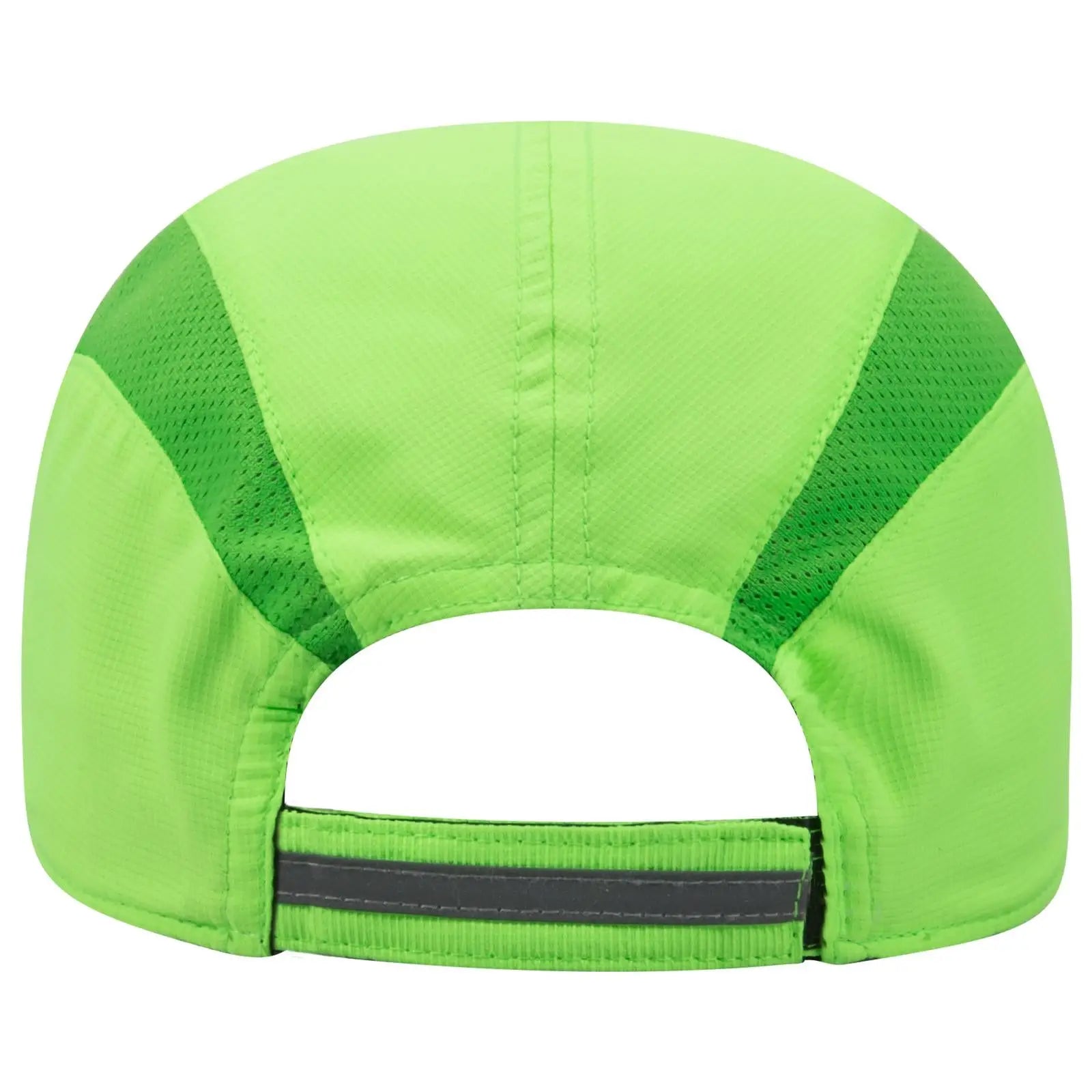 OTTO 133-1240 Reflective 6 Panel Running Cap - N. Green - N. Green / 6 1/2’’ - 7 5/8’’