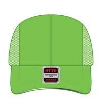 OTTO 133-1240 Reflective 6 Panel Running Cap - N. Green - N. Green / 6 1/2’’ - 7 5/8’’