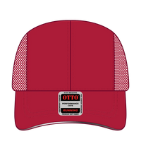OTTO 133-1240 Reflective 6 Panel Running Cap - Red - Red / 6 1/2’’ - 7 5/8’’