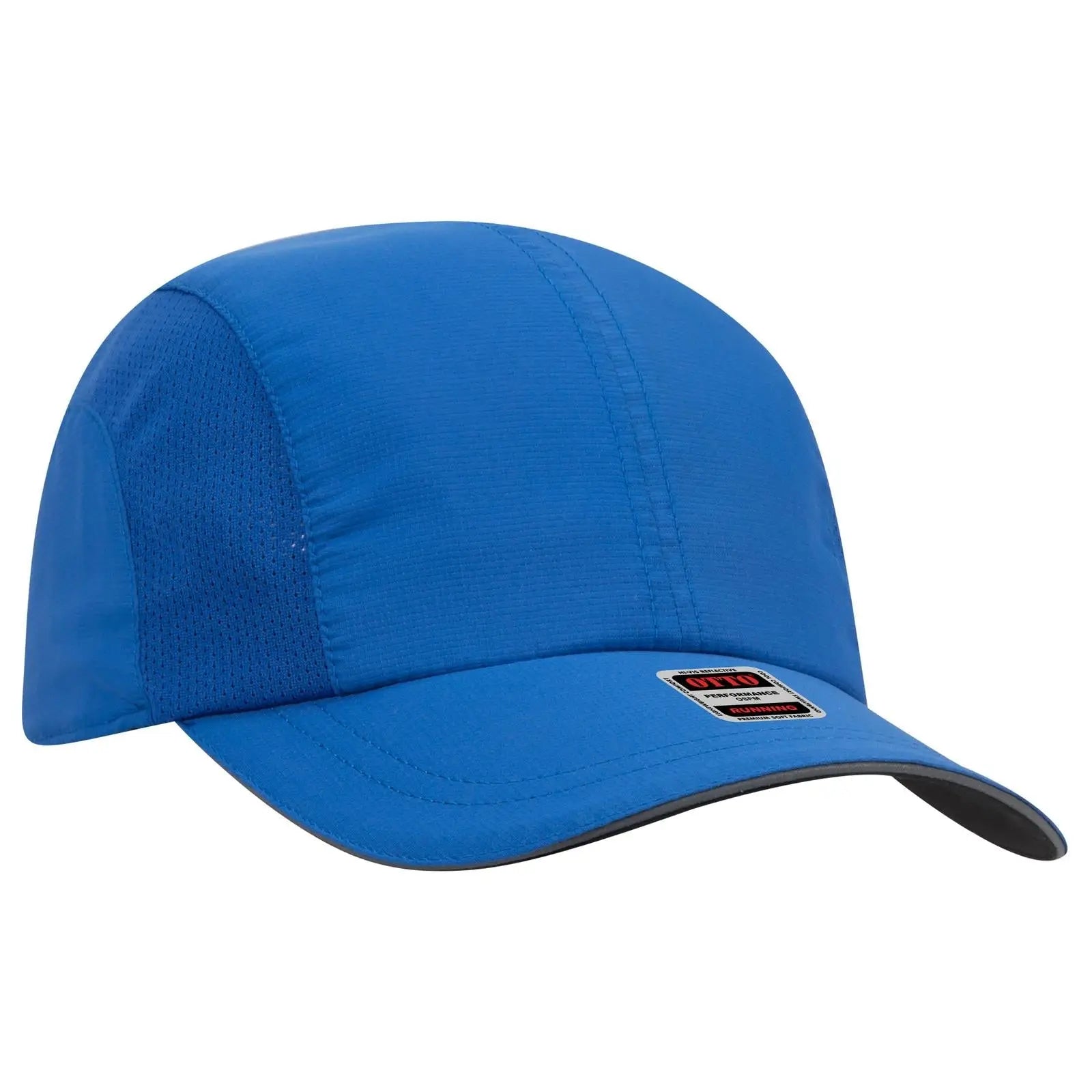 OTTO 133-1240 Reflective 6 Panel Running Cap - Royal - Royal / 6 1/2’’ - 7 5/8’’