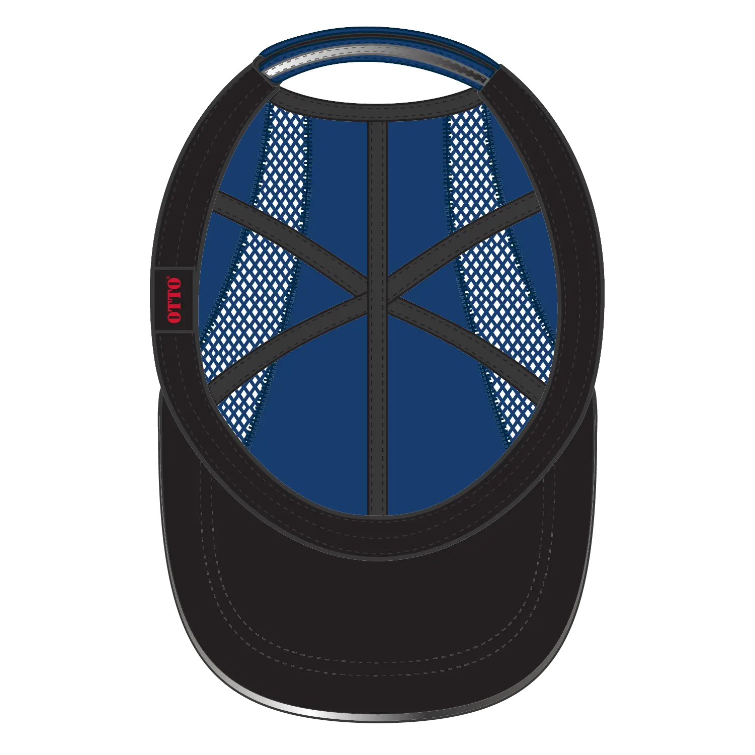 OTTO 133-1240 Reflective 6 Panel Running Cap - Royal - Royal / 6 1/2’’ - 7 5/8’’