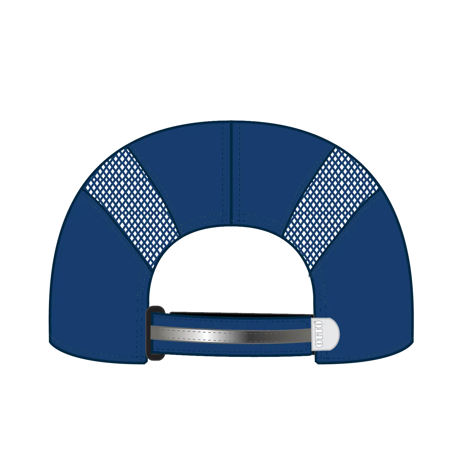 OTTO 133-1240 Reflective 6 Panel Running Cap - Royal - Royal / 6 1/2’’ - 7 5/8’’