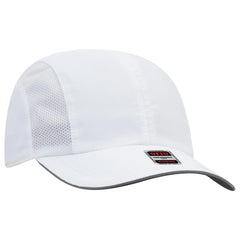 OTTO 133-1240 Reflective 6 Panel Running Cap - White - White / 6 1/2’’ - 7 5/8’’