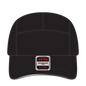 OTTO 133-1252 Reflective 5 Panel Running Cap - Black - Black / 6 1/2’’ - 7 5/8’’