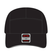OTTO 133-1252 Reflective 5 Panel Running Cap - Black - Black / 6 1/2’’ - 7 5/8’’