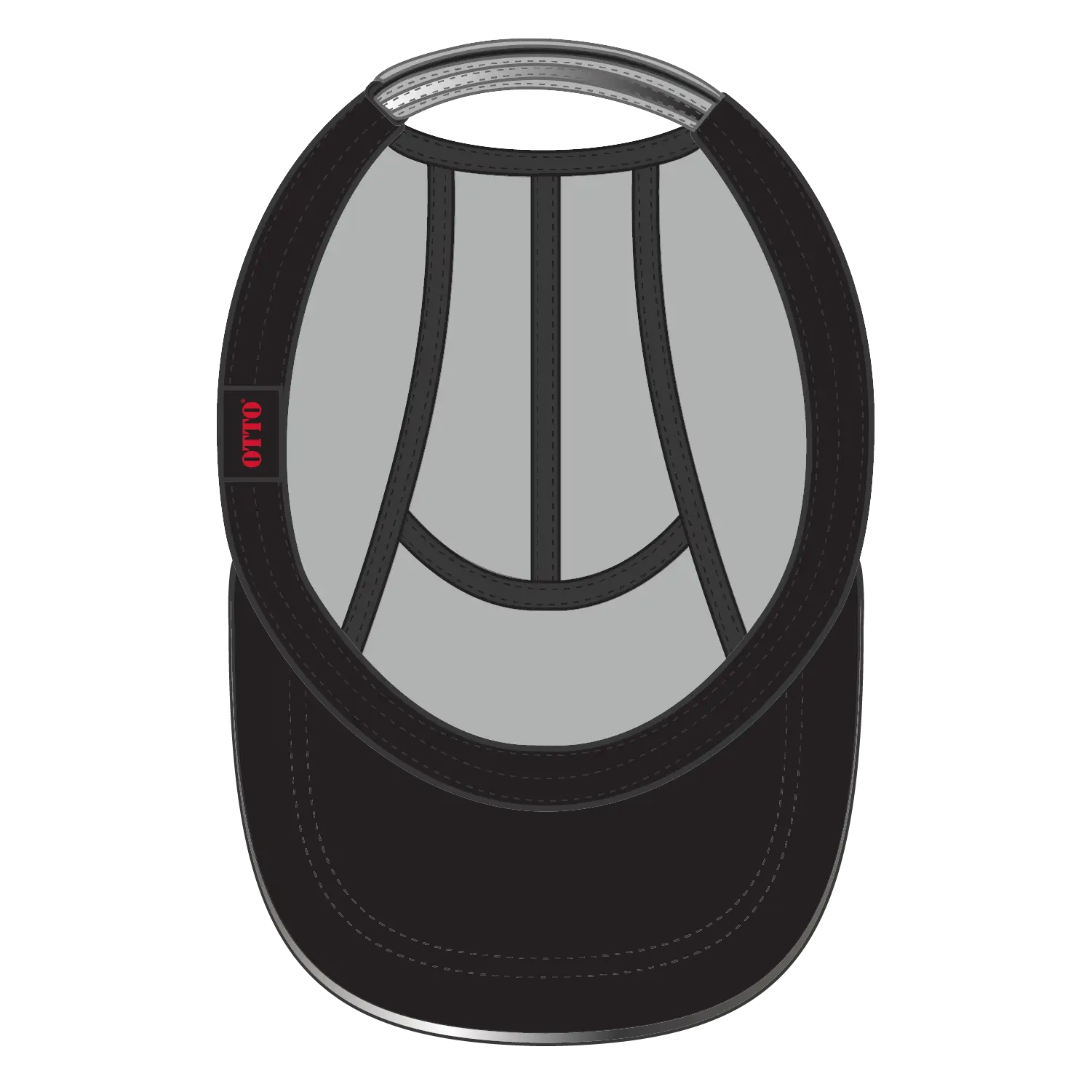 OTTO 133-1252 Reflective 5 Panel Running Cap - Gray - Gray / 6 1/2’’ - 7 5/8’’