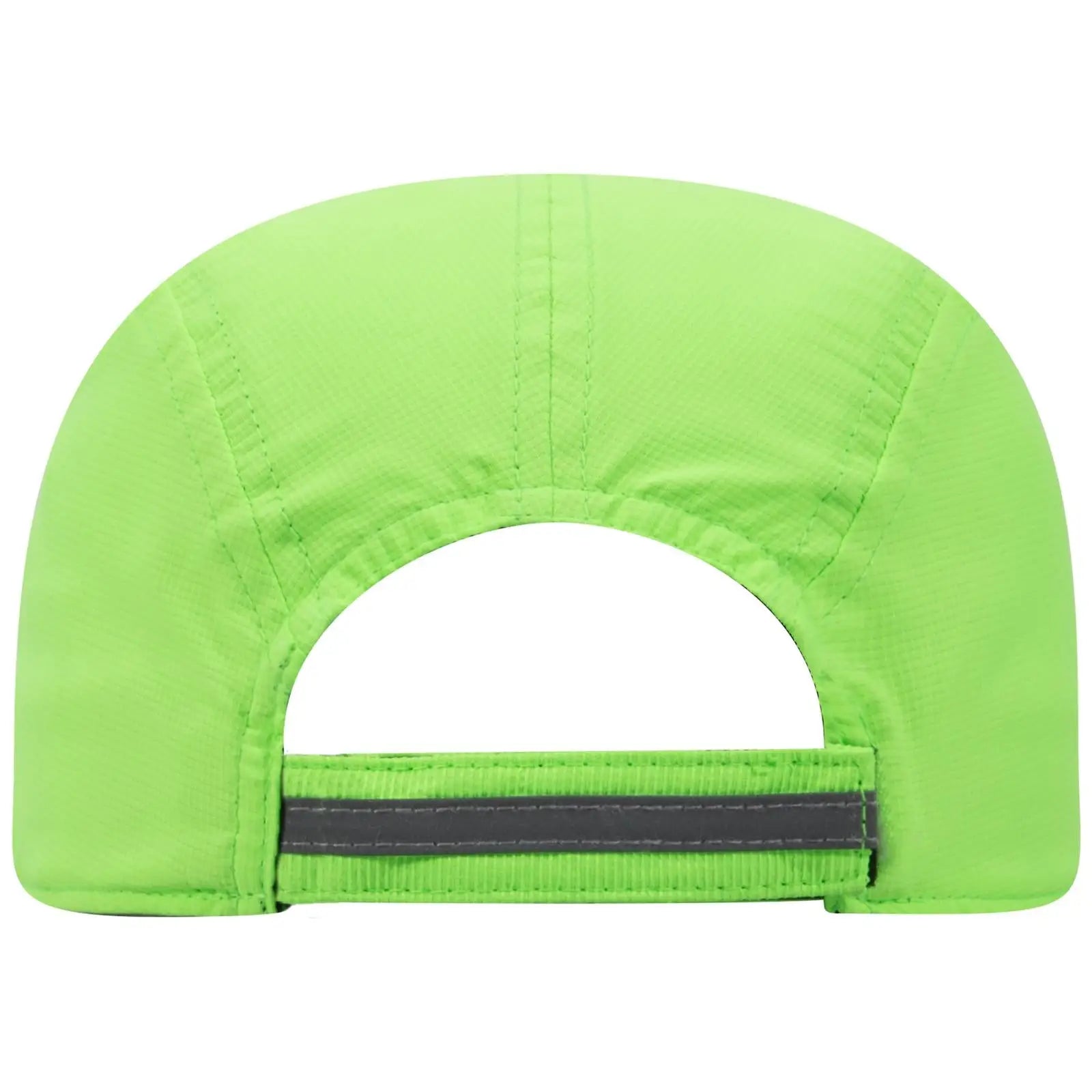 OTTO 133-1252 Reflective 5 Panel Running Cap - N. Green - N. Green / 6 1/2’’ - 7 5/8’’