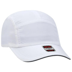 OTTO 133-1252 Reflective 5 Panel Running Cap - White - White / 6 1/2’’ - 7 5/8’’