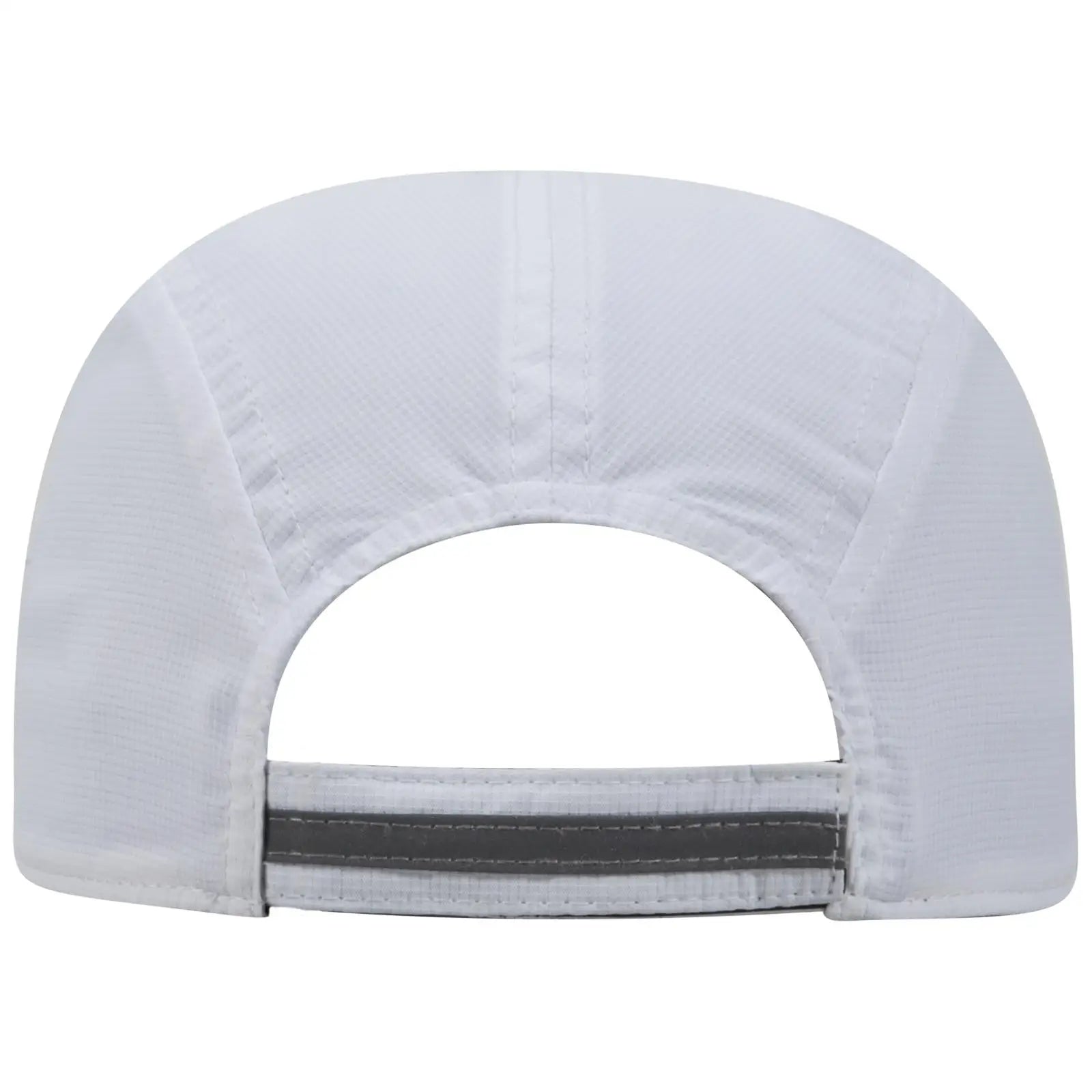 OTTO 133-1252 Reflective 5 Panel Running Cap - White - White / 6 1/2’’ - 7 5/8’’