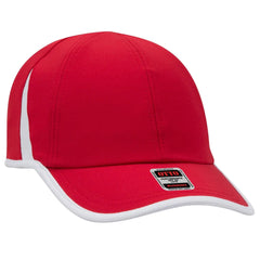 OTTO 133-1254 Upf 50+ 6 Panel Running Cap - Red/Wht - Red/Wht / 6 1/2’’ - 7 5/8’’