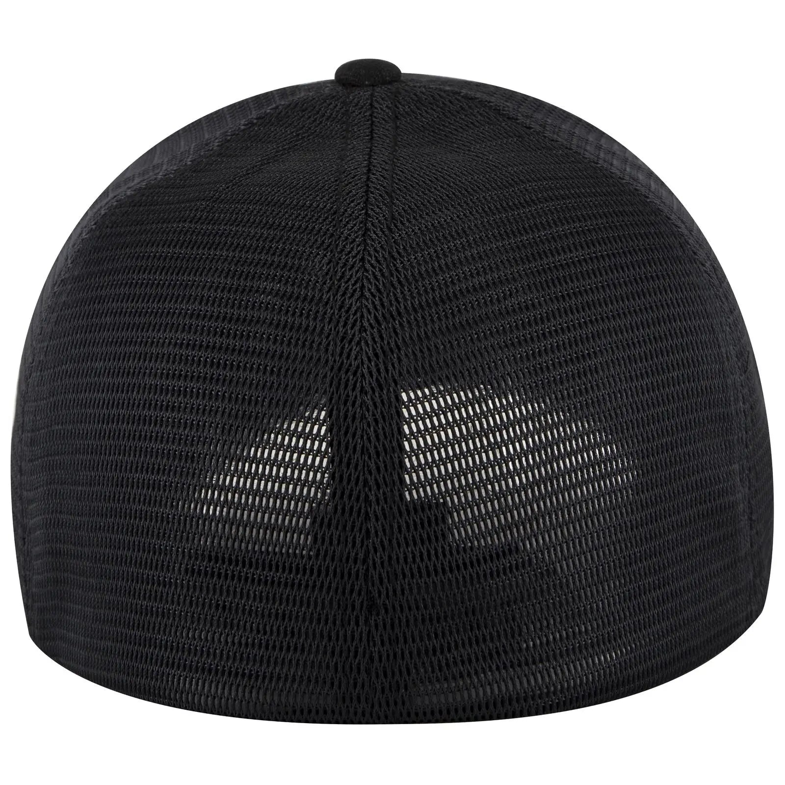 OTTO 135-1 ’OTTO Flex’ Fitted 6 Panel Low Profile Mesh Back Trucker Cap - Black