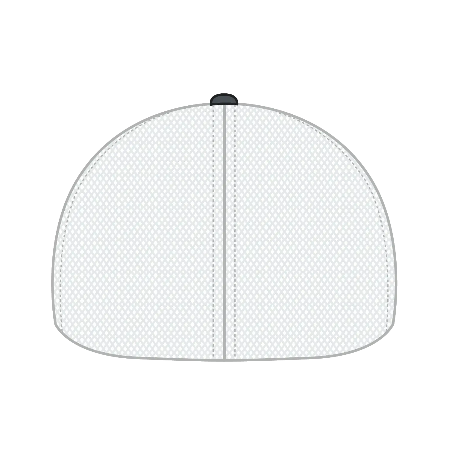 OTTO 135-1 ’OTTO Flex’ Fitted 6 Panel Low Profile Mesh Back Trucker Cap - Ch.Gry/Wht