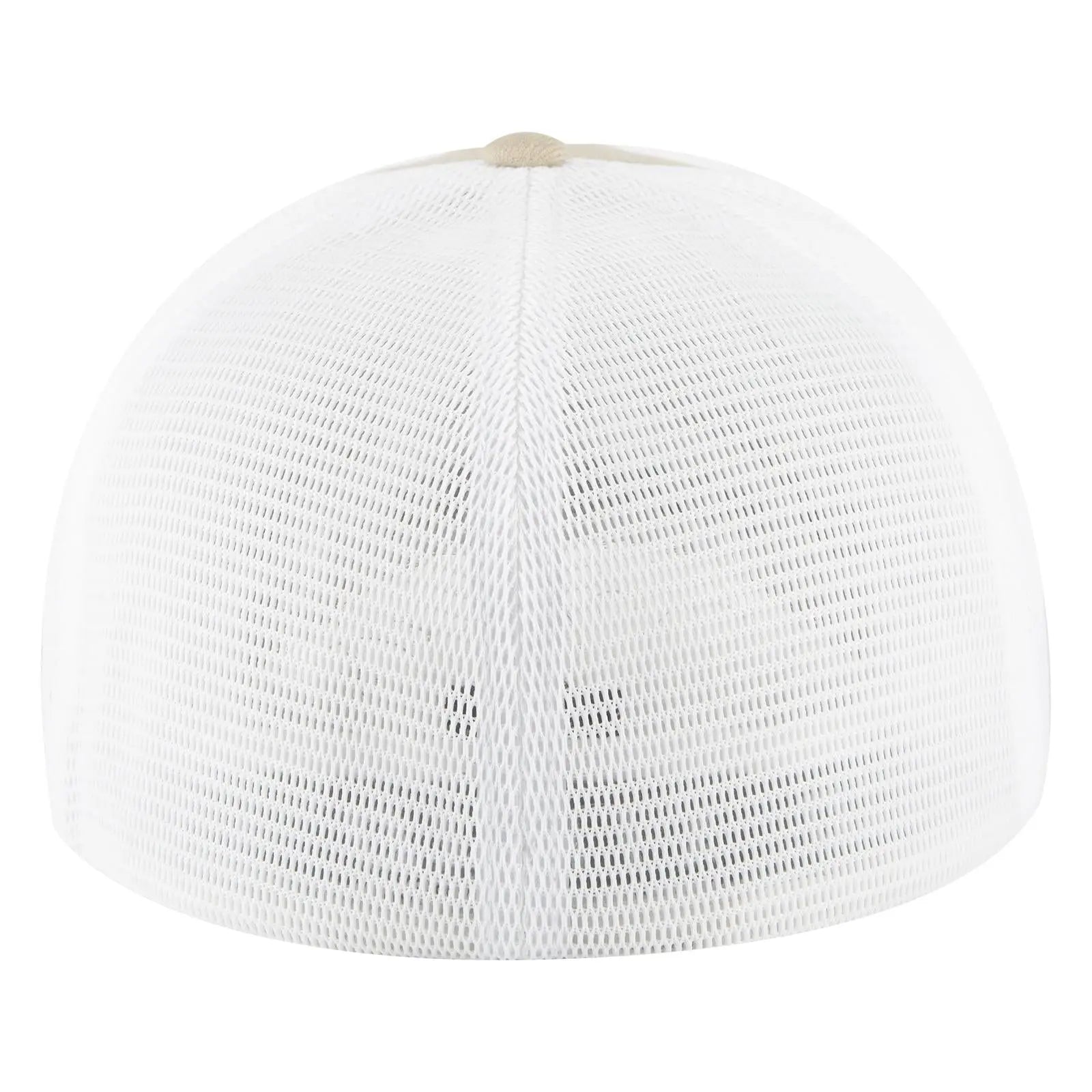 OTTO 135-1 ’OTTO Flex’ Fitted 6 Panel Low Profile Mesh Back Trucker Cap - Kha/Wht