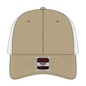 OTTO 135-1 ’OTTO Flex’ Fitted 6 Panel Low Profile Mesh Back Trucker Cap - Kha/Wht - Kha/Wht / 7 3/8’’ - 7 5/8’’