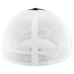 OTTO 135-1 ’OTTO Flex’ Fitted 6 Panel Low Profile Mesh Back Trucker Cap - Blk/Wht