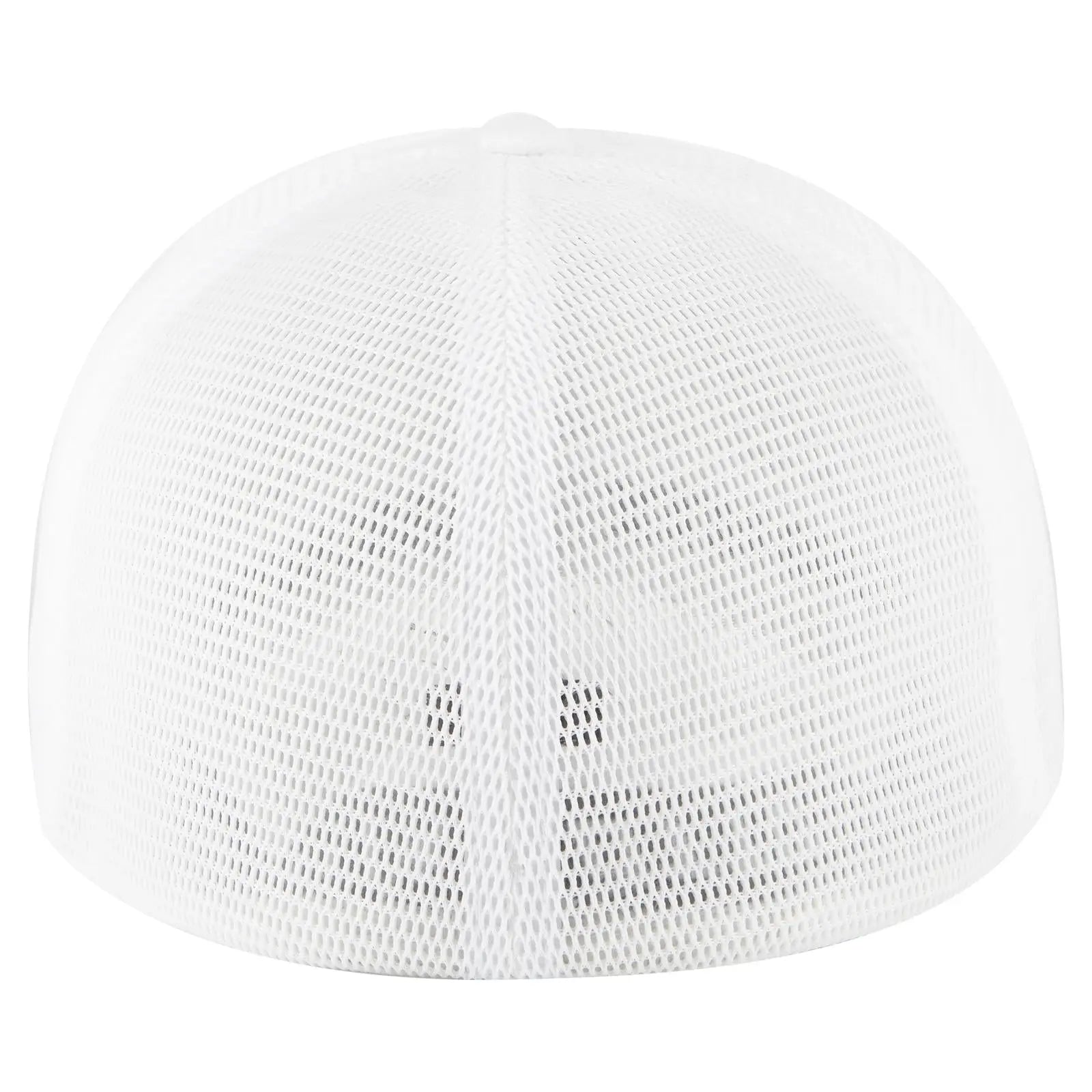 OTTO 135-1 ’OTTO Flex’ Fitted 6 Panel Low Profile Mesh Back Trucker Cap - White