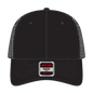 OTTO 135-1 ’OTTO Flex’ Fitted 6 Panel Low Profile Mesh Back Trucker Cap - Black - Black / 7 3/8’’ - 7 5/8’’