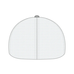 OTTO 135-1 ’OTTO Flex’ Fitted 6 Panel Low Profile Mesh Back Trucker Cap - Gry/Wht