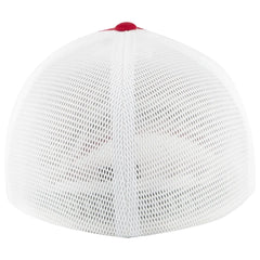 OTTO 135-1 ’OTTO Flex’ Fitted 6 Panel Low Profile Mesh Back Trucker Cap - Red/Wht