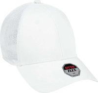OTTO 135 1230 Flex 6 Panel Low Profile Mesh Back Style Cap White White / S/M