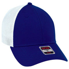 OTTO 135-1230 ’OTTO Flex’ Fitted 6 Panel Low Profile Mesh Back Trucker Cap - Ryl/Ryl/Wht