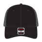 OTTO 135-1230 ’OTTO Flex’ Fitted 6 Panel Low Profile Mesh Back Trucker Cap - Black - Black / 7 3/8’’ - 7 5/8’