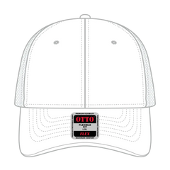 OTTO 135-1230 ’OTTO Flex’ Fitted 6 Panel Low Profile Mesh Back Trucker Cap - White - White / 7 3/8’’ - 7 5/8’