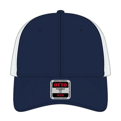 OTTO 135-1230 ’OTTO Flex’ Fitted 6 Panel Low Profile Mesh Back Trucker Cap - Nvy/Nvy/Wht - Nvy/Nvy/Wht / 7 3/8’’ - 7