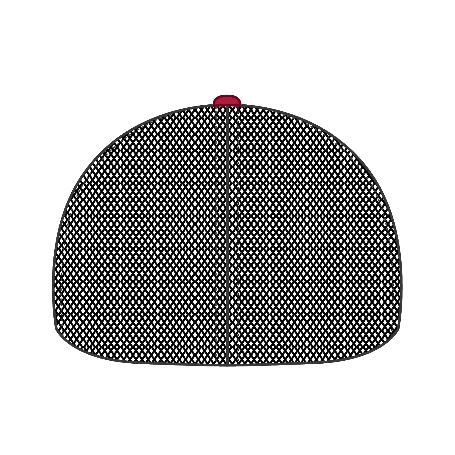 OTTO 135-1230 ’OTTO Flex’ Fitted 6 Panel Low Profile Mesh Back Trucker Cap - Red/Red/Blk