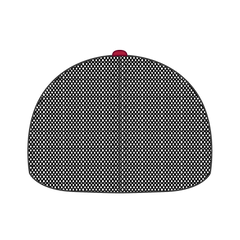 OTTO 135-1230 ’OTTO Flex’ Fitted 6 Panel Low Profile Mesh Back Trucker Cap - Red/Red/Blk