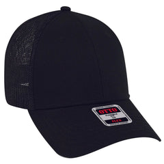 OTTO 135-1230 ’OTTO Flex’ Fitted 6 Panel Low Profile Mesh Back Trucker Cap - Black