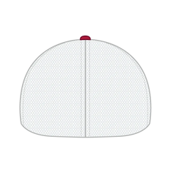 OTTO 135-1230 ’OTTO Flex’ Fitted 6 Panel Low Profile Mesh Back Trucker Cap - Red/Red/Wht