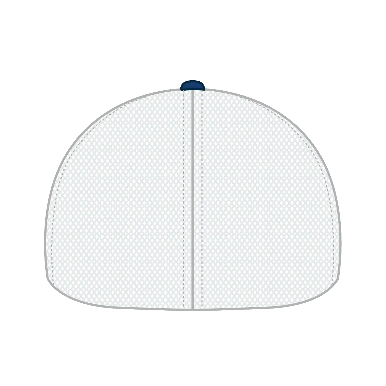 OTTO 135-1230 ’OTTO Flex’ Fitted 6 Panel Low Profile Mesh Back Trucker Cap - Ryl/Ryl/Wht