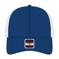OTTO 135-1230 ’OTTO Flex’ Fitted 6 Panel Low Profile Mesh Back Trucker Cap - Ryl/Ryl/Wht - Ryl/Ryl/Wht / 7 3/8’’ - 7