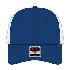 OTTO 135-1230 ’OTTO Flex’ Fitted 6 Panel Low Profile Mesh Back Trucker Cap - Ryl/Ryl/Wht - Ryl/Ryl/Wht / 7 3/8’’ - 7