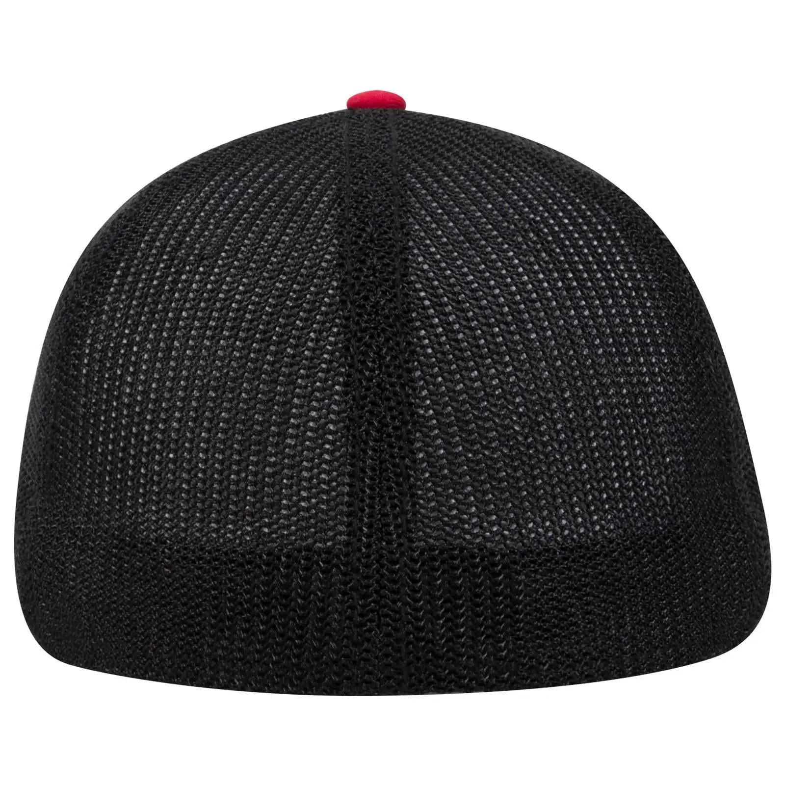 OTTO 135-1230 ’OTTO Flex’ Fitted 6 Panel Low Profile Mesh Back Trucker Cap - Red/Red/Blk