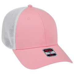 OTTO 135-1230 ’OTTO Flex’ Fitted 6 Panel Low Profile Mesh Back Trucker Cap - Pnk/Pnk/Wht