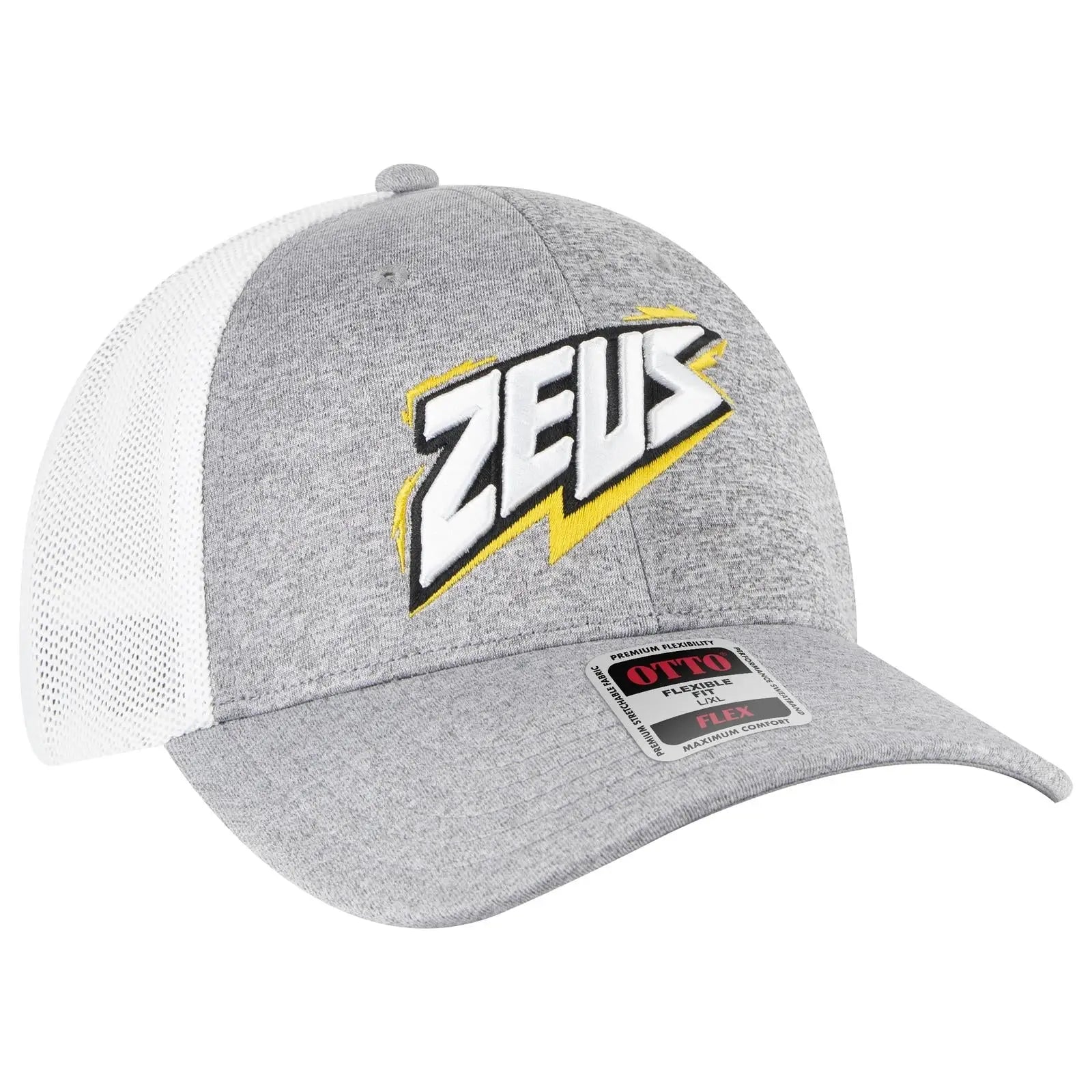 OTTO 135-1230 ’OTTO Flex’ Fitted 6 Panel Low Profile Mesh Back Trucker Cap - White