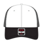 OTTO 135-1230 ’OTTO Flex’ Fitted 6 Panel Low Profile Mesh Back Trucker Cap - Blk/Wht/Blk - Blk/Wht/Blk / 7 3/8’’ - 7