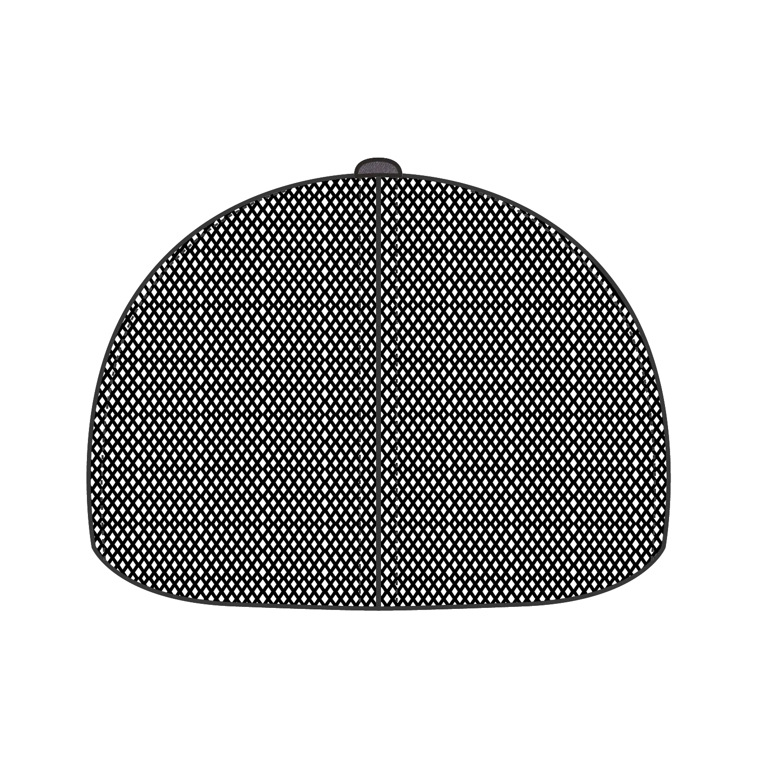 OTTO 135-1230 ’OTTO Flex’ Fitted 6 Panel Low Profile Mesh Back Trucker Cap - Ht.Blk/Blk