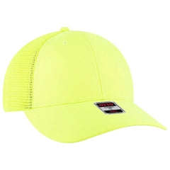 OTTO 135-2 ’OTTO Flex’ Fitted 6 Panel Low Profile Mesh Back Trucker Cap - N. Yellow