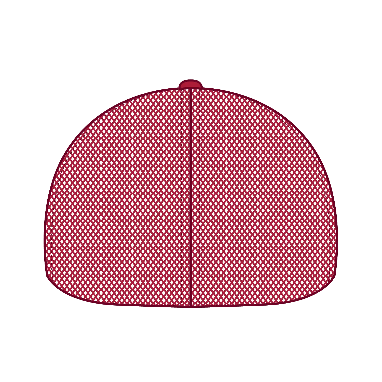 OTTO 135-2 ’OTTO Flex’ Fitted 6 Panel Low Profile Mesh Back Trucker Cap - Red