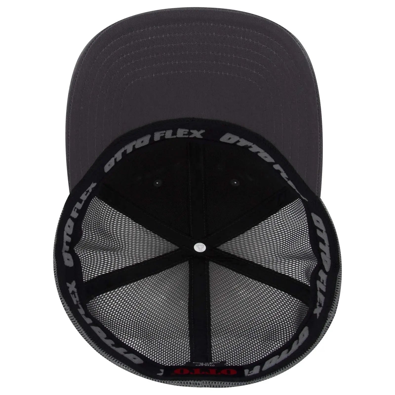 OTTO 135-2 ’OTTO Flex’ Fitted 6 Panel Low Profile Mesh Back Trucker Cap - Char. Gray