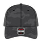 OTTO 135-2 ’OTTO Flex’ Fitted 6 Panel Low Profile Mesh Back Trucker Cap - Ch. Gry/Blk/Blk - Ch. Gry/Blk/Blk / 7 3/8’’