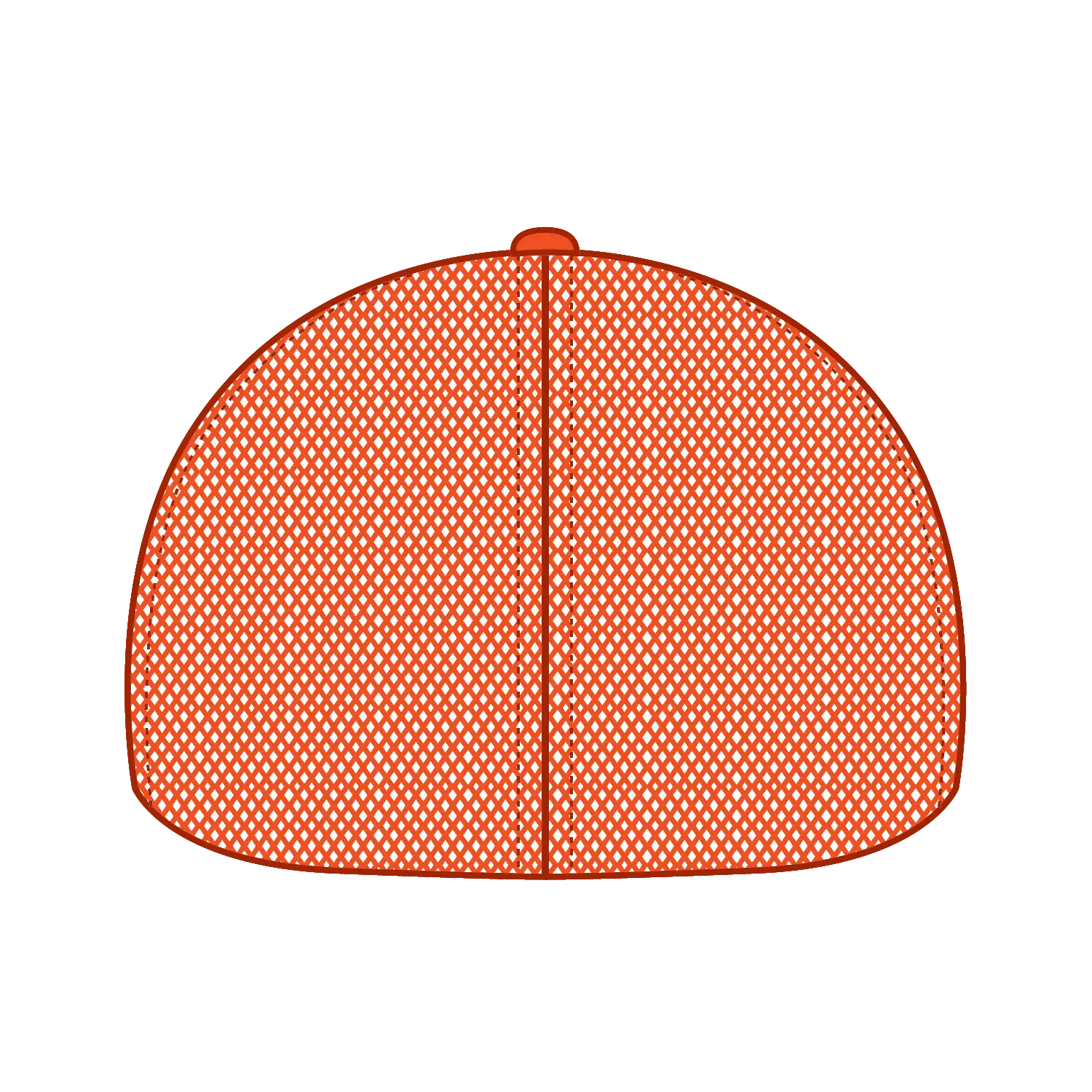 OTTO 135-2 ’OTTO Flex’ Fitted 6 Panel Low Profile Mesh Back Trucker Cap - N. Orange