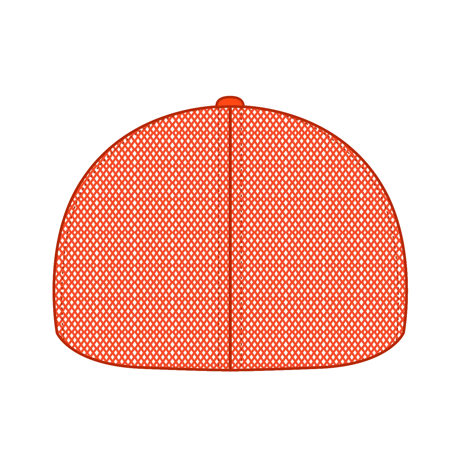 OTTO 135-2 ’OTTO Flex’ Fitted 6 Panel Low Profile Mesh Back Trucker Cap - Nvy/Org/Org