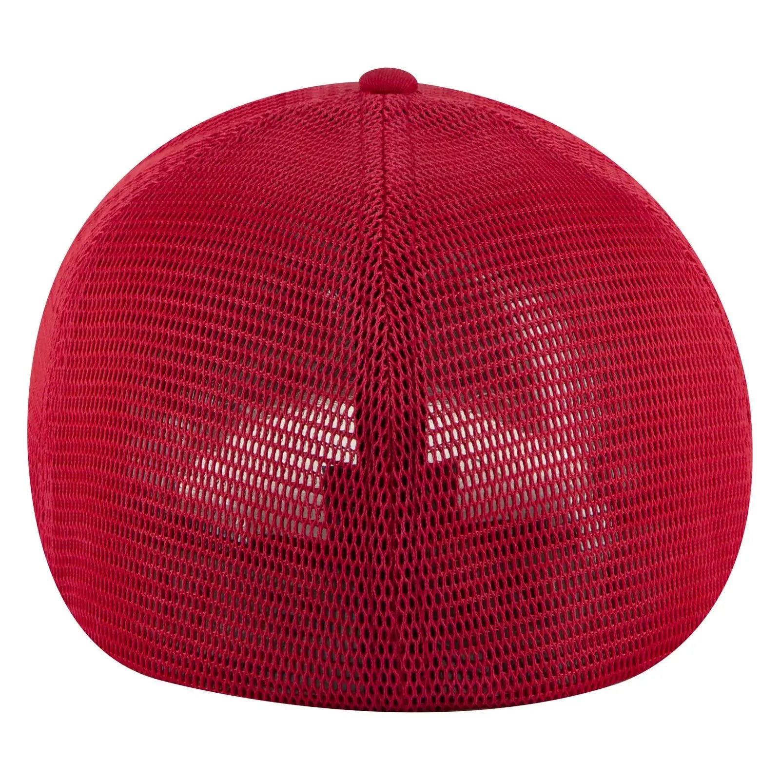 OTTO 135-2 ’OTTO Flex’ Fitted 6 Panel Low Profile Mesh Back Trucker Cap - Red