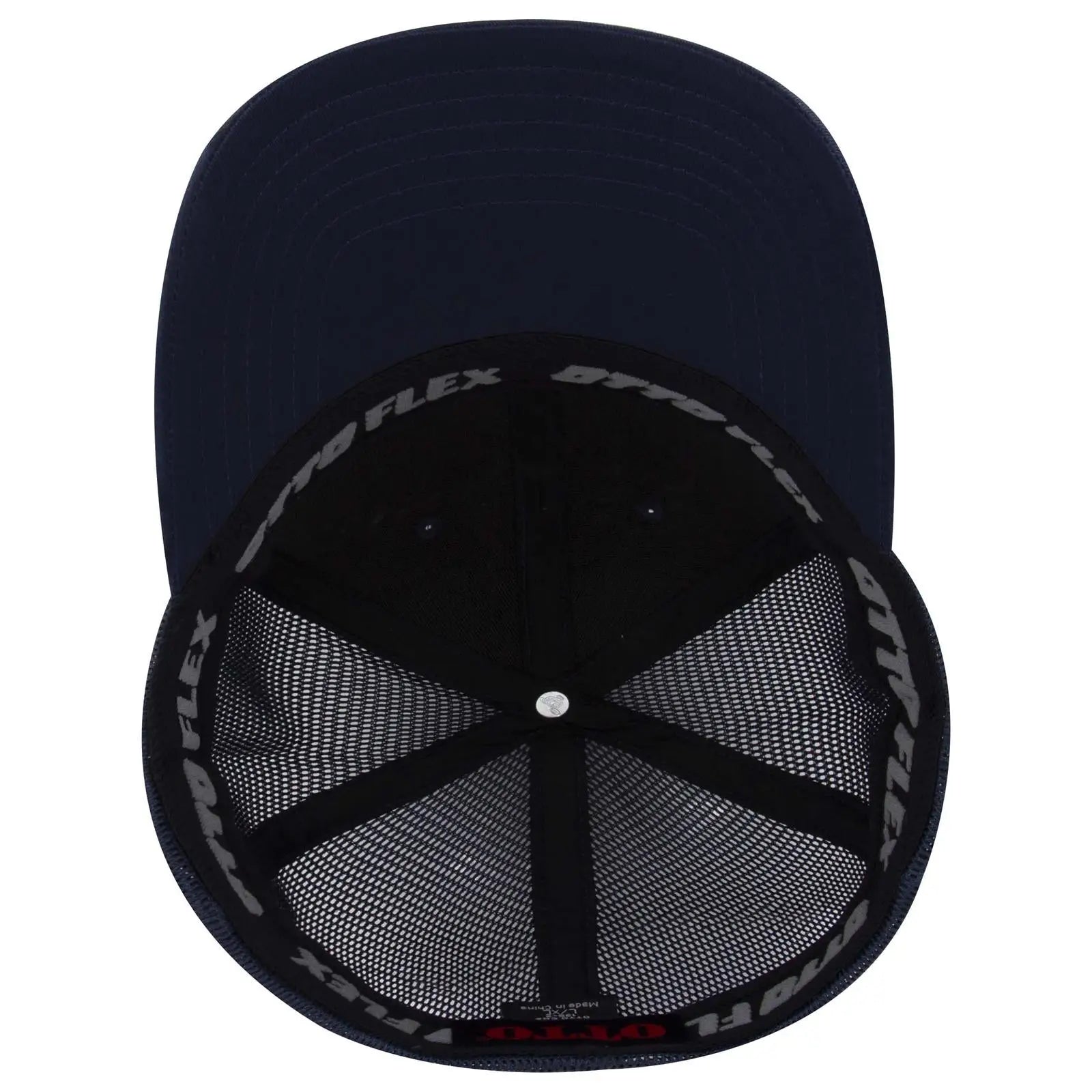 OTTO 135-2 ’OTTO Flex’ Fitted 6 Panel Low Profile Mesh Back Trucker Cap - Navy