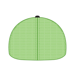 OTTO 135-2 ’OTTO Flex’ Fitted 6 Panel Low Profile Mesh Back Trucker Cap - Blk/Blk/N.Grn